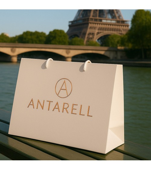 Sac Papier Luxe Blanc PERSONNALISABLE pour Boutique L28 x H20 x P10 cm (Medium) – Dorure Logo