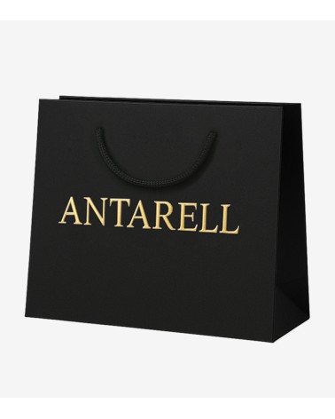 Sac Papier Luxe Noir PERSONNALISABLE pour Boutique L43 x H32 x P14 cm (XXL) – Dorure Logo