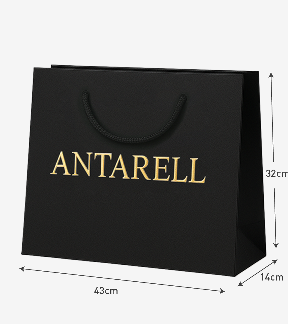Dimensions sac papier noir format horizontal XXL, taille grand format idéal boutique indépendante