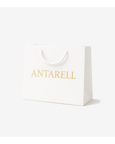 Sac Papier Luxe Blanc PERSONNALISABLE pour Boutique L28 x H20 x P10 cm (Medium) – Dorure Logo