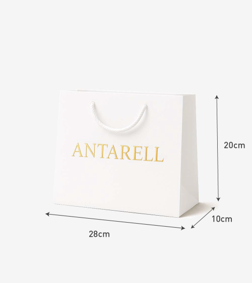 Sac Papier Luxe Blanc PERSONNALISABLE pour Boutique L28 x H20 x P10 cm (Medium) – Dorure Logo