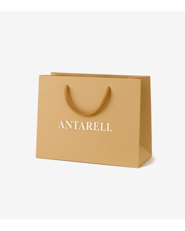 Sac Papier Luxe Camel PERSONNALISABLE pour Boutique L28 x H20 x P10 cm (Medium) – Dorure Logo