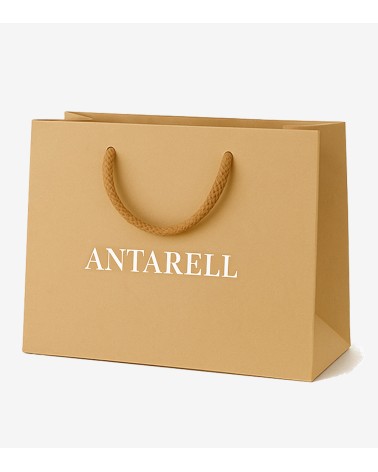 Sac Papier Luxe Camel PERSONNALISABLE pour Boutique L43 x H32 x P14 cm (XXL) – Dorure Logo