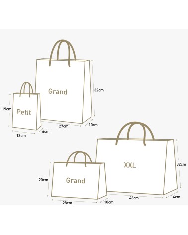 25 Sacs papier VIERGES Luxe Camel PETIT format  – Qualité premium Made in France