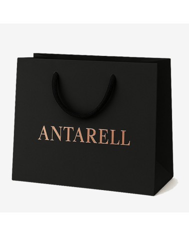 Sac Papier Luxe Noir PERSONNALISABLE pour Boutique L43 x H32 x P14 cm (XXL) – Dorure Logo