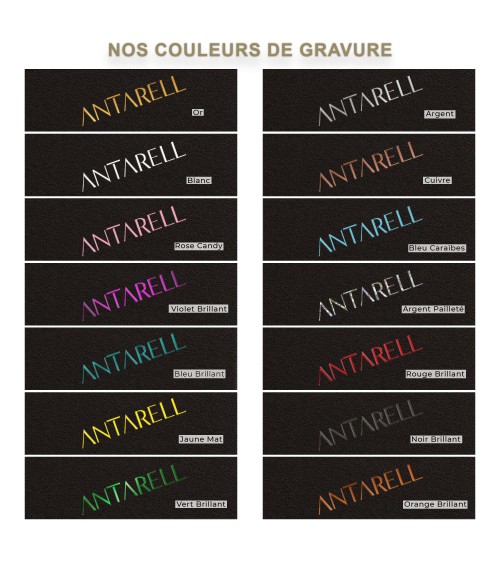 Sacs papier personnalisés échantillon trio petit format personnalisé Antarell en papier premium avec anses cordon