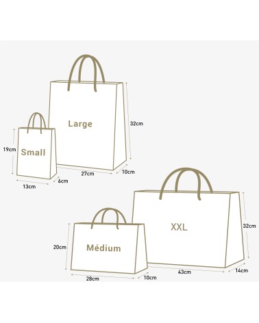 Sac Papier Luxe Noir PERSONNALISABLE pour Boutique L28 x H20 x P10 cm (Medium) – Dorure Logo