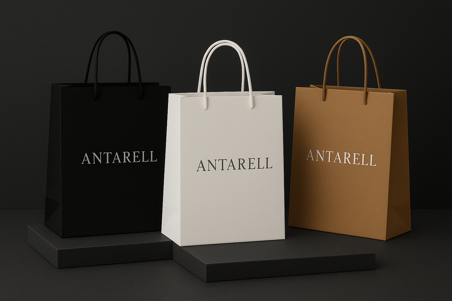 Matières et finitions sacs papier luxe Antarell